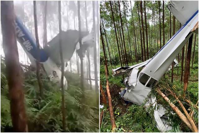 Trực thăng Malaysia gặp nạn: Toàn bộ thân máy bay biến dạng, video hé lộ khung cảnh hiện trường - Ảnh 1.