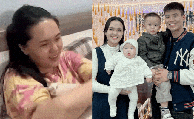 Quỳnh Anh lộ vẻ mệt mỏi, không khoẻ vẫn uống thuốc để livestream vì gánh nặng con cái, gia đình, Duy Mạnh động viên: Đừng để quá sức - Ảnh 1.