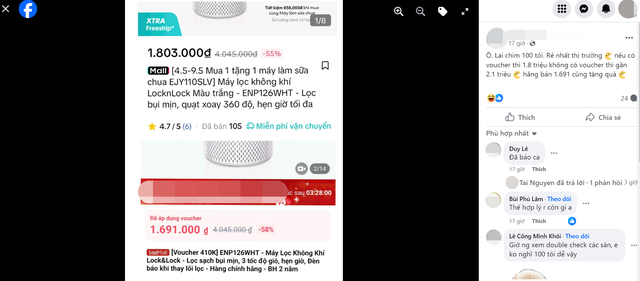 Xem livestream trăm tỷ tưởng mua được deal hời, ai ngờ ph&aacute;t hiện m&oacute;n c&ograve;n rẻ hơn b&aacute;n livestream - Ảnh 1.