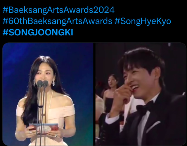 Song Joong Ki cười tít mắt khi chạm mặt vợ cũ Song Hye Kyo tại Baeksang 2024? - Ảnh 3.