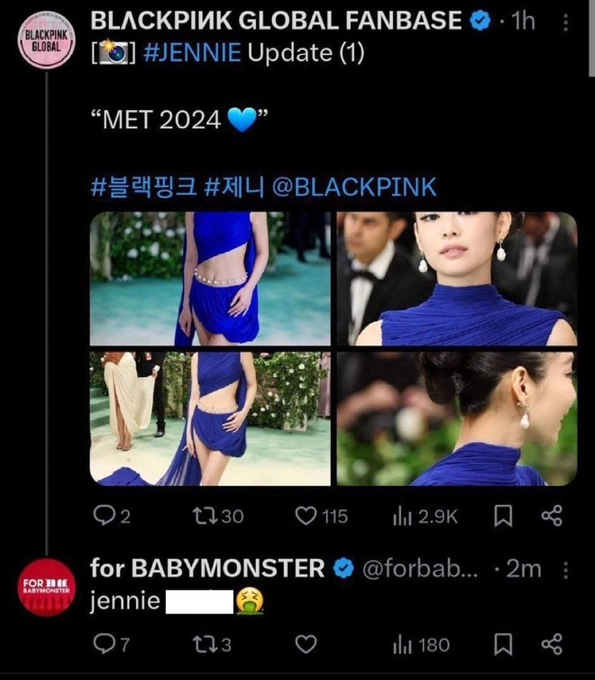 Netizen phẫn nộ, yêu cầu fan BABYMONSTER xin lỗi vì bình luận thô tục về Jennie - Ảnh 1.