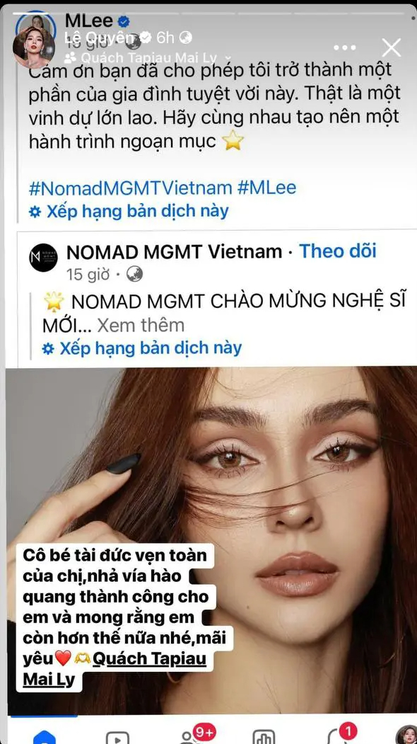 Lệ Quyên chúc mừng MLee có công ty mới, không quên... flex bản thân có hào quang thành công! - Ảnh 1.