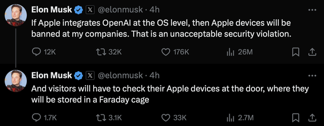 Elon Musk dọa sẽ cấm cửa nhân viên dùng iPhone, iPad, Mac vì được tích hợp ChatGPT - Ảnh 2.