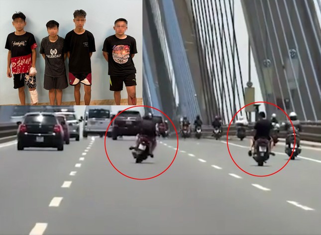 Bắt khẩn cấp nam thanh niên đi xe máy đánh võng trên cầu Nhật Tân - Ảnh 1.