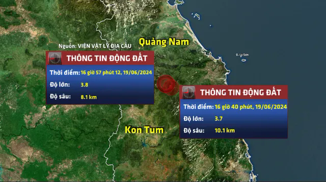 Liên tiếp 3 trận động đất tại Kon Tum và Quảng Nam - Ảnh 1.