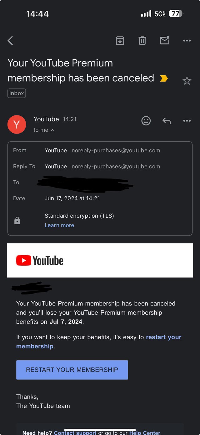 YouTube siết chặt thêm thòng lọng, tài khoản Premium giá rẻ mua qua VPN cũng có thể bị hủy - Ảnh 2.