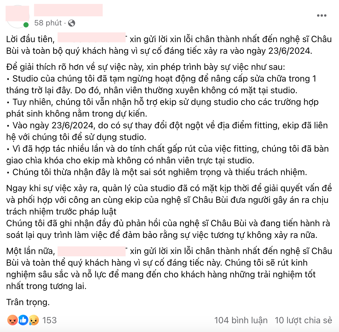 Làm rõ danh tính thủ phạm, là người thuộc ekip nào? - Đây là câu trả lời của studio nơi Châu Bùi bị quay lén! - Ảnh 1.