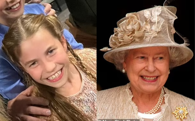 Công chúa Charlotte gây sốt khi giống hệt cố Nữ vương Elizabeth II trong bức ảnh selfie cùng Taylor Swift - Ảnh 2.