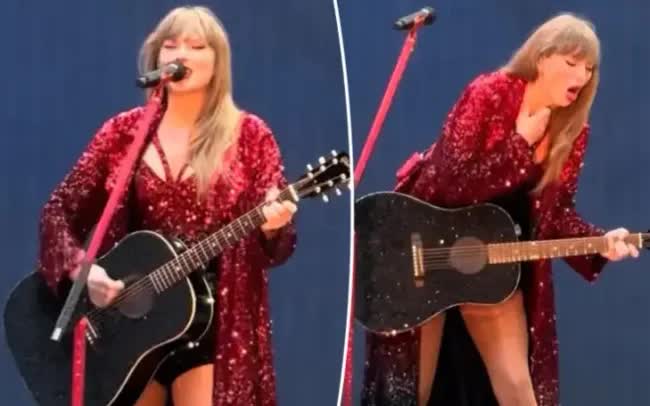 Taylor Swift nuốt phải bọ khi đang biểu diễn ở London - Ảnh 1.