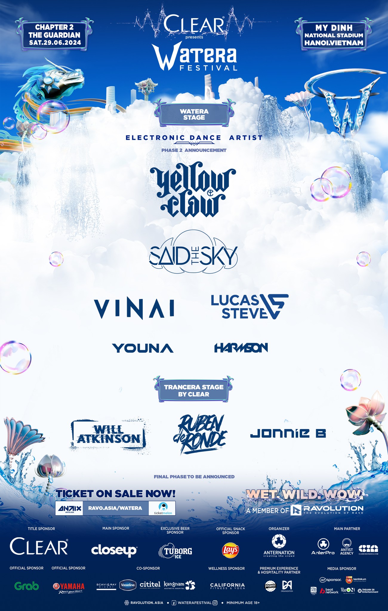 CLEAR WATERA FESTIVAL tiếp tục bổ sung lineup