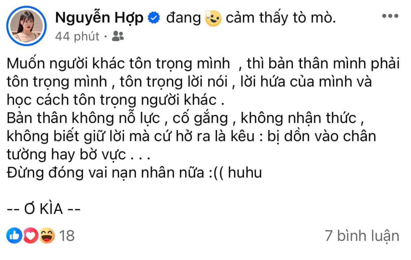 Người mẫu Việt đăng bài ẩn ý giữa liên hoàn drama: Hở ra là kêu bị dồn vào chân tường. Đừng đóng vai nạn nhân nữa - Ảnh 2.