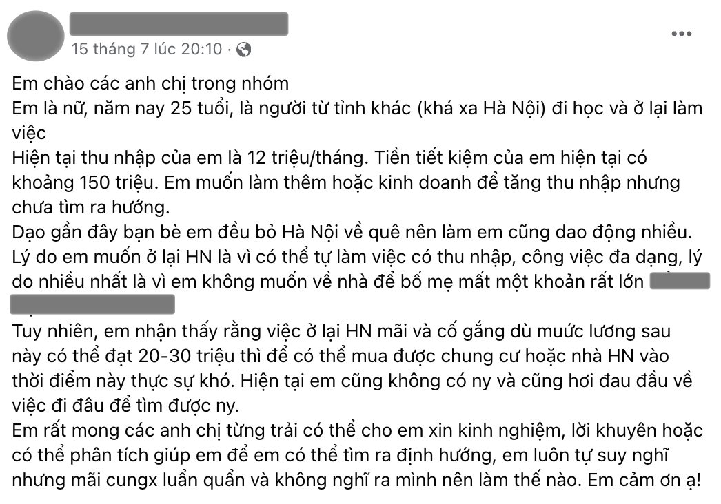 Nỗi lòng người 25 tuổi: Đi làm nhiều năm lương chỉ 12 triệu, ước mơ mua nhà xa vời nhưng chỉ muốn bám trụ ở thành phố đắt đỏ- Ảnh 1.