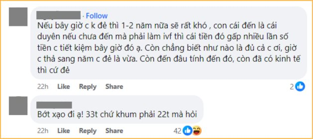 33 tuổi kiếm 50 triệu/tháng vẫn chưa dám đẻ vì sợ không đủ tiền nuôi con: CĐM bùng nổ tranh cãi “chần chừ mãi không sợ mất khả năng làm mẹ sao?”- Ảnh 5.