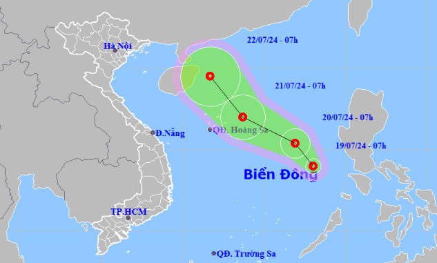 Xuất hiện áp thấp nhiệt đới trên Biển Đông- Ảnh 1.