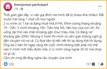 30 tuổi nợ 200 triệu, không 1 đồng tiết kiệm nhưng vợ vẫn thản nhiên tiêu hết sạch tiền: Anh chồng bất lực đến mức phải lên mạng “cầu cứu”- Ảnh 1.