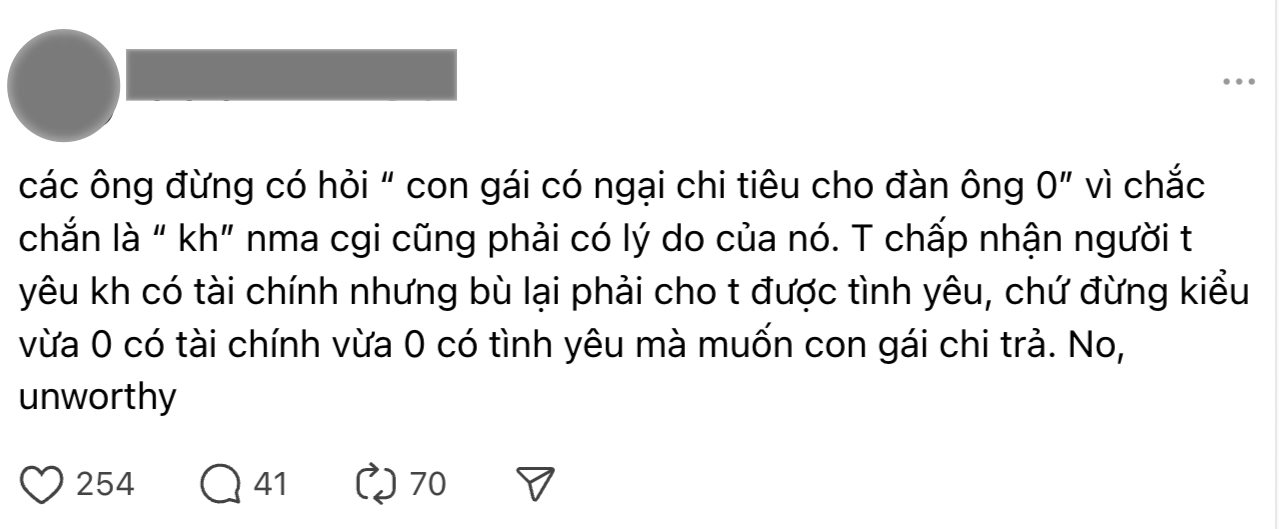 Bùng nổ tranh cãi: "Khi yêu bạn có ngại chi tiền cho bồ?", hội phụ nữ dõng dạc trả lời "Có" nhưng bắt buộc kèm một điều kiện- Ảnh 1.