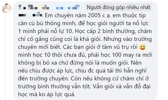 Chia sẻ "đừng cố cho con học trường chuyên" hút tranh luận, người vỗ tay đồng tình, người chỉ ra điểm chưa hợp lý- Ảnh 1.