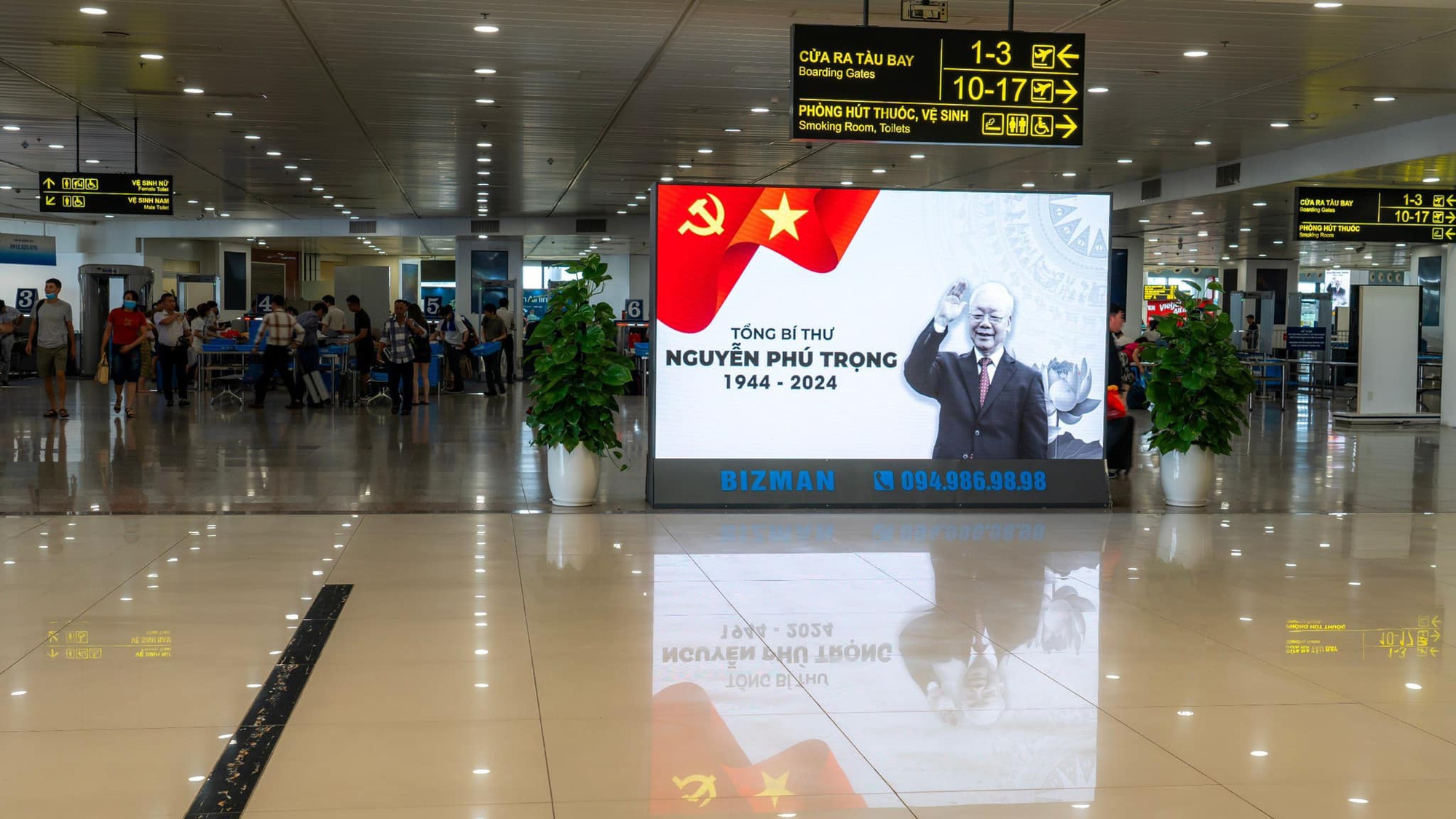 Quốc tang Tổng Bí thư Nguyễn Phú Trọng: Không gian trang nghiêm tại sân bay quốc tế Nội Bài- Ảnh 8.