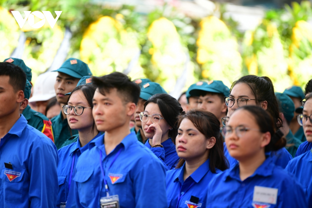 Xúc động Lễ truy điệu Tổng Bí thư Nguyễn Phú Trọng tại quê hương Lại Đà- Ảnh 4.