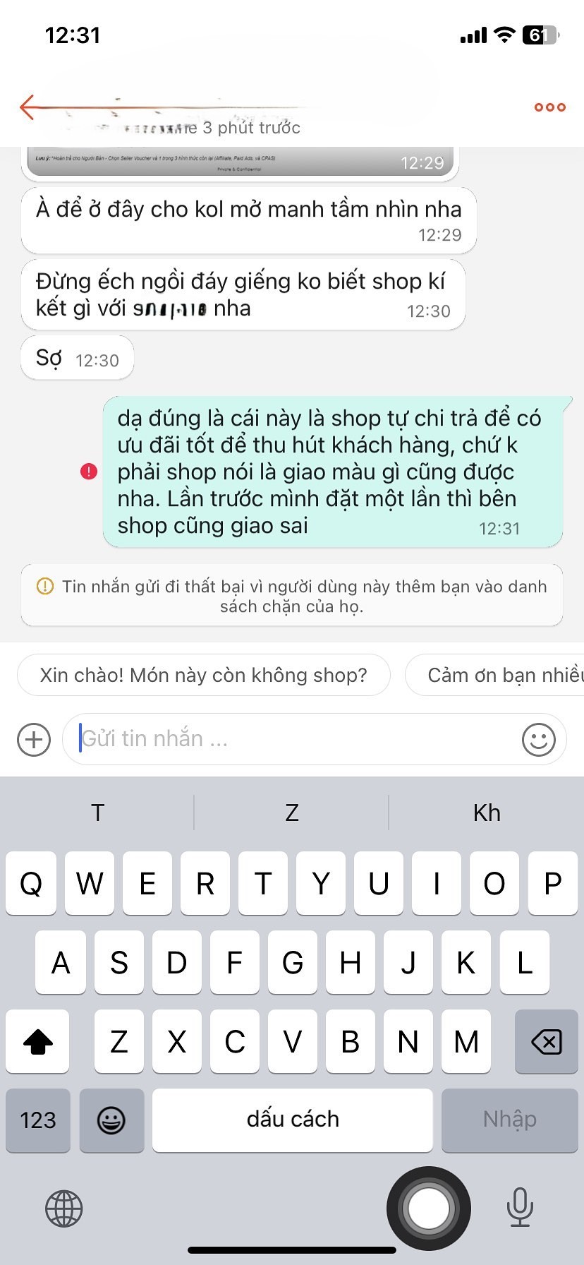 Khách áp voucher mua hàng nên shop thích gì giao nấy, thắc mắc liền bị mắng “nửa mùa” và block thẳng tay- Ảnh 7.