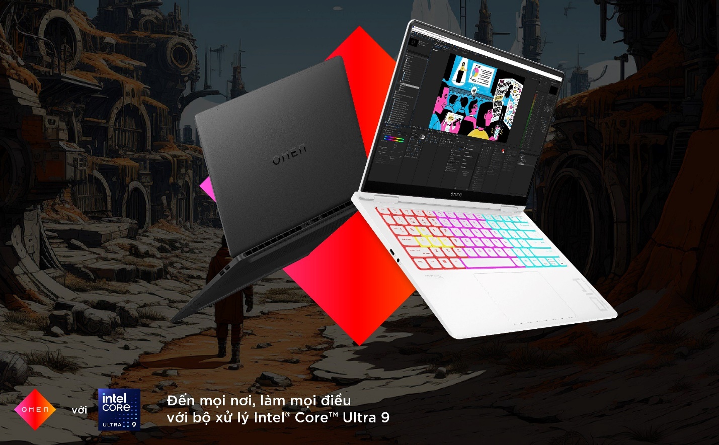 Laptop cao cấp HP OMEN Transcend 14 mới với bộ xử lý Intel® Core™ Ultra mang đến trải nghiệm gaming và sáng tạo không giới hạn- Ảnh 1.