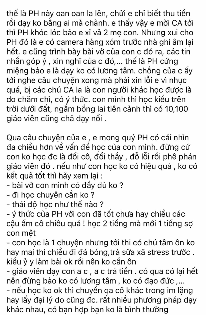 Giáo viên đăng bài tố phụ huynh bênh con mù quáng, nhiều người đọc xong cảm thán: Cô đang để "cái tôi" cao quá- Ảnh 2.