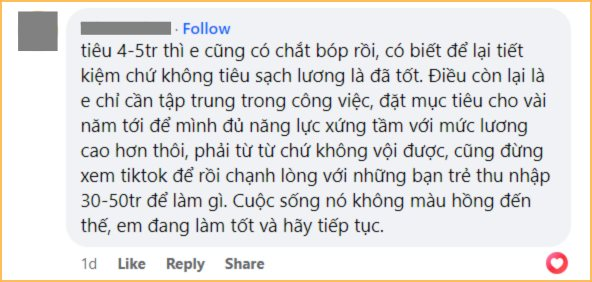 23 tuổi lương 8 triệu, không mất tiền thuê nhà vẫn chẳng tiết kiệm nổi: Cô gái được CĐM khuyên “còn trẻ đừng quá đặt nặng việc tiết kiệm” - Ảnh 4.