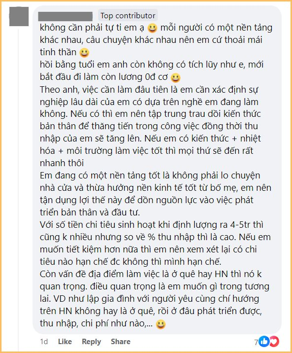 23 tuổi lương 8 triệu, không mất tiền thuê nhà vẫn chẳng tiết kiệm nổi: Cô gái được CĐM khuyên “còn trẻ đừng quá đặt nặng việc tiết kiệm” - Ảnh 3.