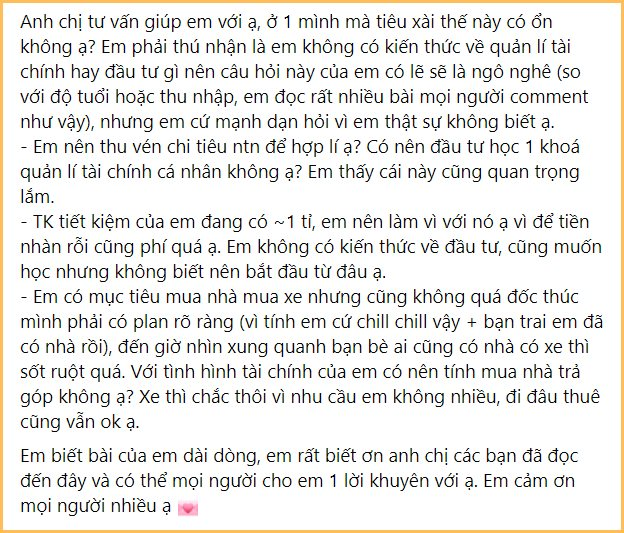 Bảng chi tiêu của cô gái 28 tuổi khiến CĐM bình luận rôm rả: Thu nhập 85-90 triệu/tháng, tiền nuôi chó còn nhiều hơn cả tiền ăn lẫn tiền biếu bố mẹ? - Ảnh 2.