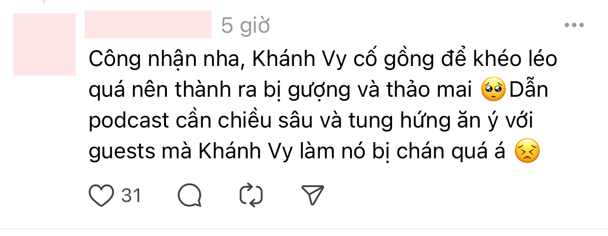 Khánh Vy gồng, thảo mai và văn mẫu khi làm MC cho podcast của Anh Trai Vượt Ngàn Chông Gai? - Ảnh 4.