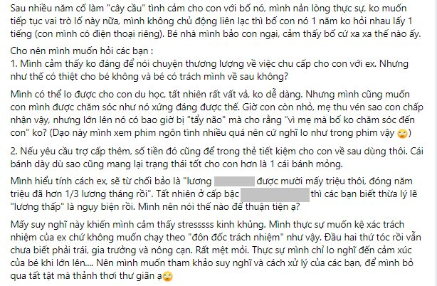 Nỗi lòng của chị vợ khiến cả CĐM thương cảm: Chồng cũ chỉ chu cấp cho con 5 triệu/tháng nhưng luôn khoe ăn cua hoàng đế, đổi xe sang, mua bất động sản- Ảnh 2.