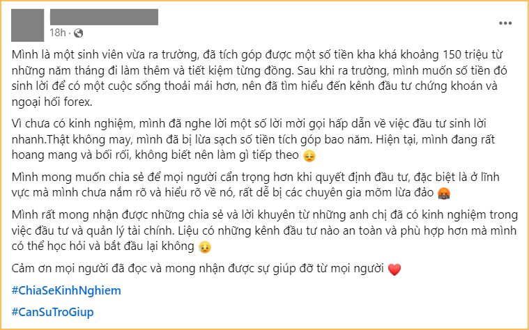 Kiếm củi 3 năm thiêu 1 giờ: Cô gái tiết kiệm được 150 triệu trong những năm sinh viên, giờ trắng tay vì 1 lý do nhiều người trẻ mắc phải- Ảnh 1.