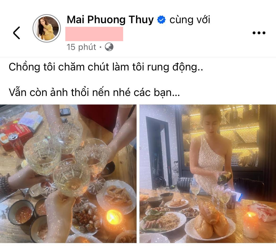 Hoa hậu Mai Phương Thuý công khai nhắc đến chồng- Ảnh 1.