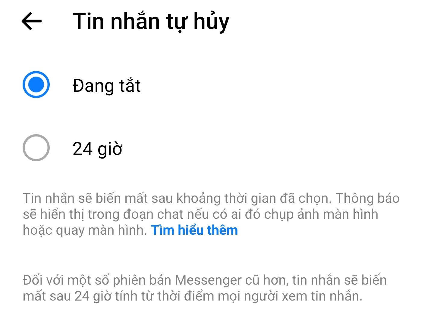 Cách bật tính năng "siêu bảo mật"  trên Messenger và Zalo: Gửi tin nhắn tự động xoá, gửi thông báo khi người nhận chụp màn hình tin nhắn- Ảnh 2.