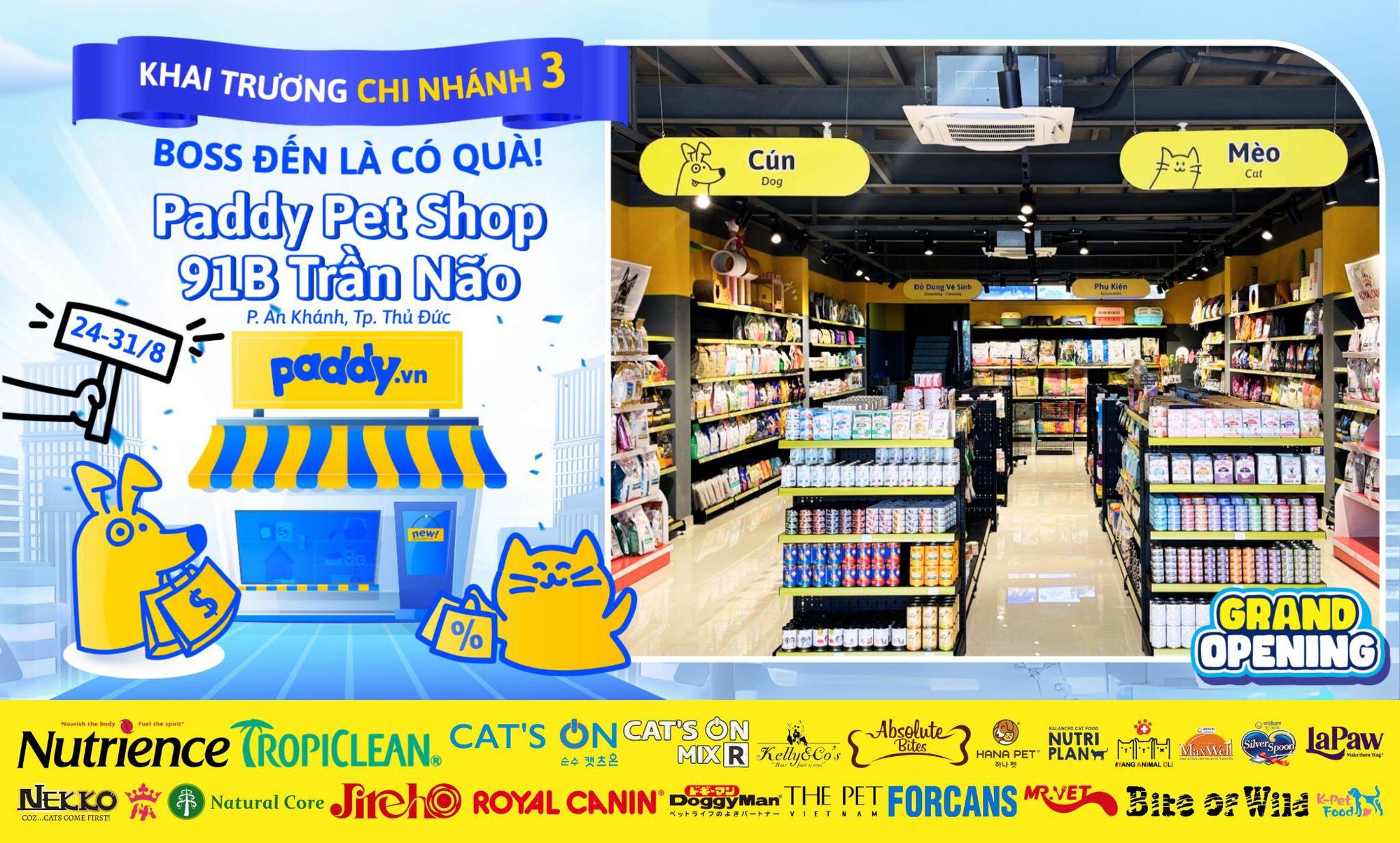 Paddy Pet Shop khai trương chi nhánh 3: "Chơi lớn" với ưu đãi "boss" đến là có quà!- Ảnh 1.