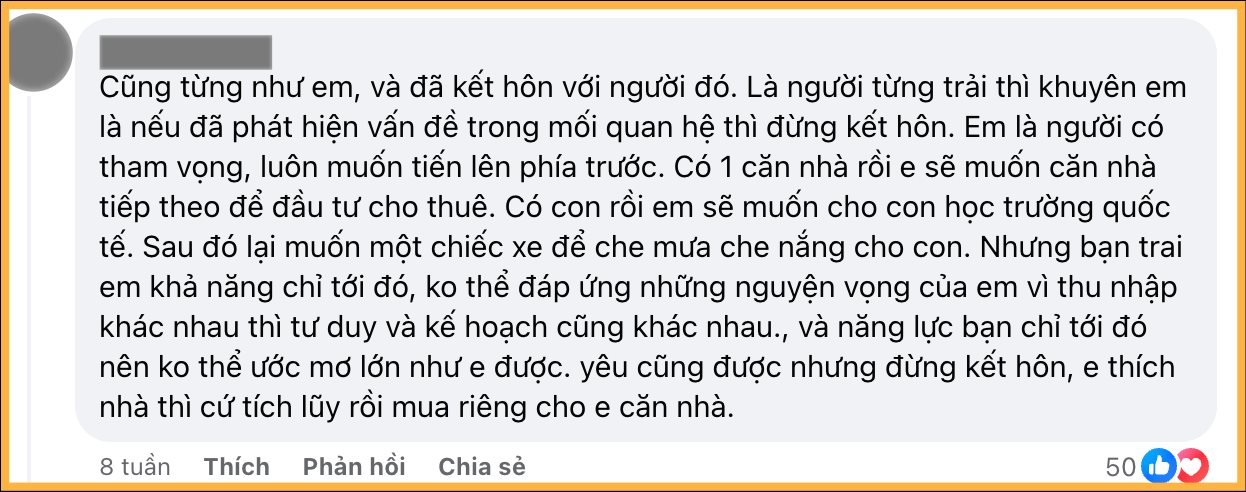 25 tuổi kiếm 60 triệu/tháng, sổ tiết kiệm 1 tỷ đồng cảm thấy bế tắc với bạn trai sống an phận vì đã có phần thừa kế nhà 9 tỷ- Ảnh 6.