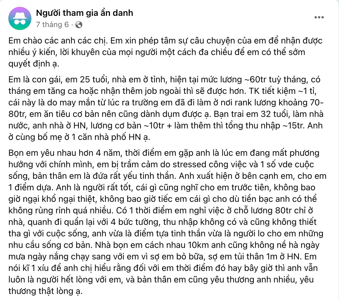 25 tuổi kiếm 60 triệu/tháng, sổ tiết kiệm 1 tỷ đồng cảm thấy bế tắc với bạn trai sống an phận vì đã có phần thừa kế nhà 9 tỷ- Ảnh 1.