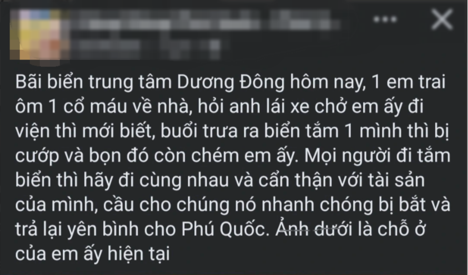 Thanh niên nghi bị cướp khi tắm biển ở Phú Quốc: Lời kể ám ảnh của người trong cuộc- Ảnh 1.