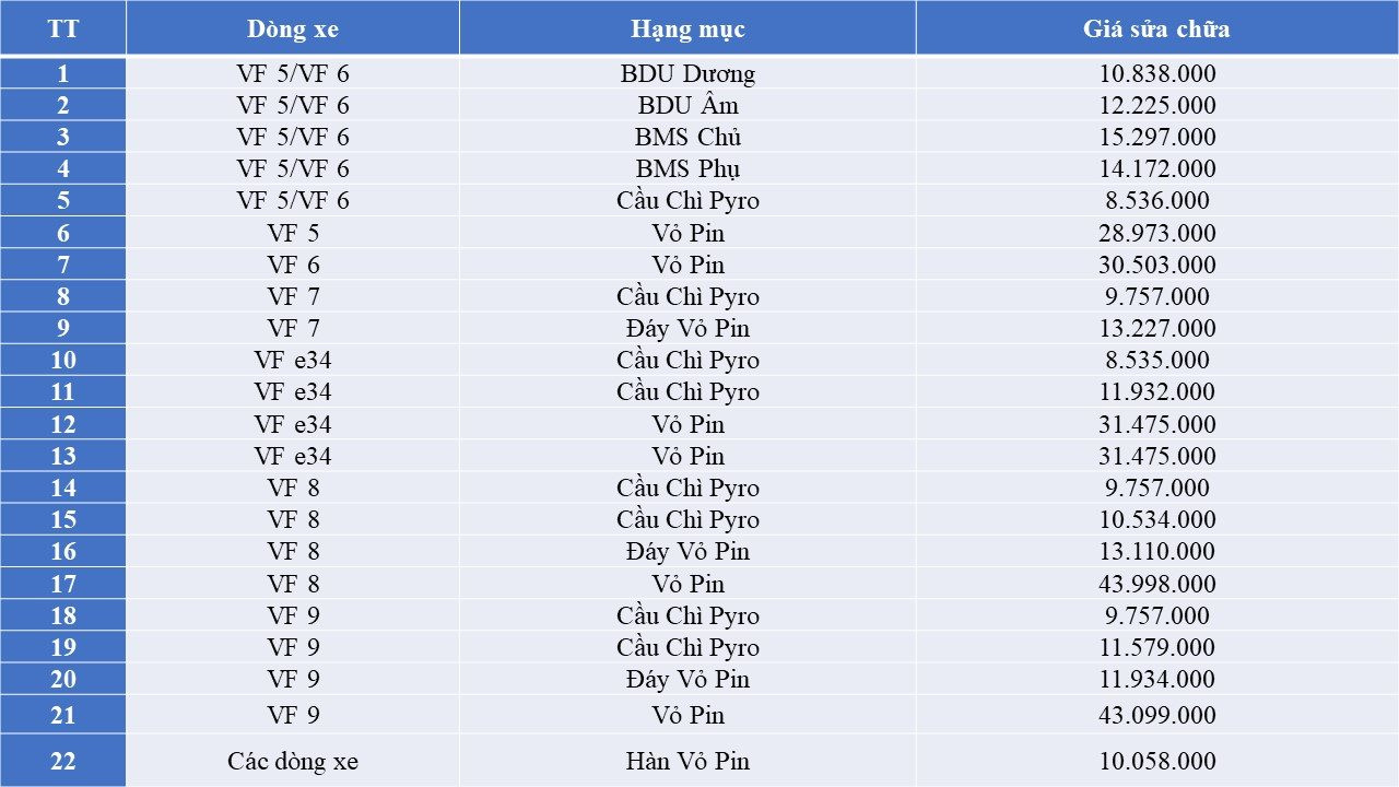 Hãng xe điện của ông Phạm Nhật Vượng công bố giá pin VF 3 và các dòng xe VinFast- Ảnh 2.