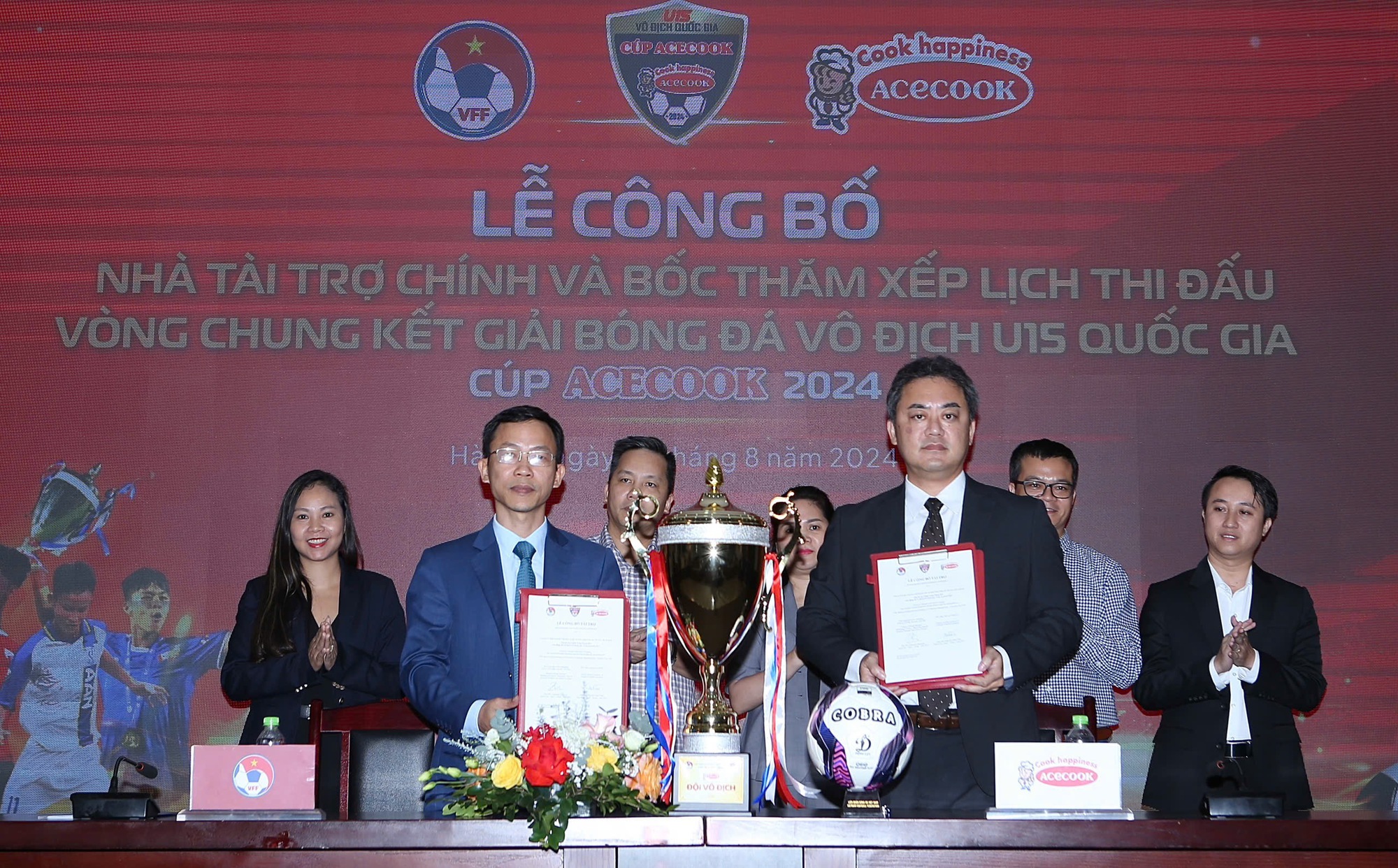 Lễ công bố nhà tài trợ và bốc thăm xếp lịch VCK U15 quốc gia 2024