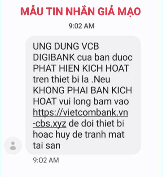 Vietcombank cảnh báo 2 chiêu lừa đảo đánh cắp thông tin tài khoản ngân hàng- Ảnh 1.