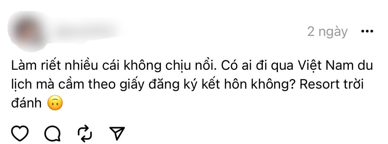 Ngỡ ngàng với quy định của khu nghỉ dưỡng buộc khách phải có giấy đăng ký kết hôn mới cho ở chung phòng- Ảnh 1.