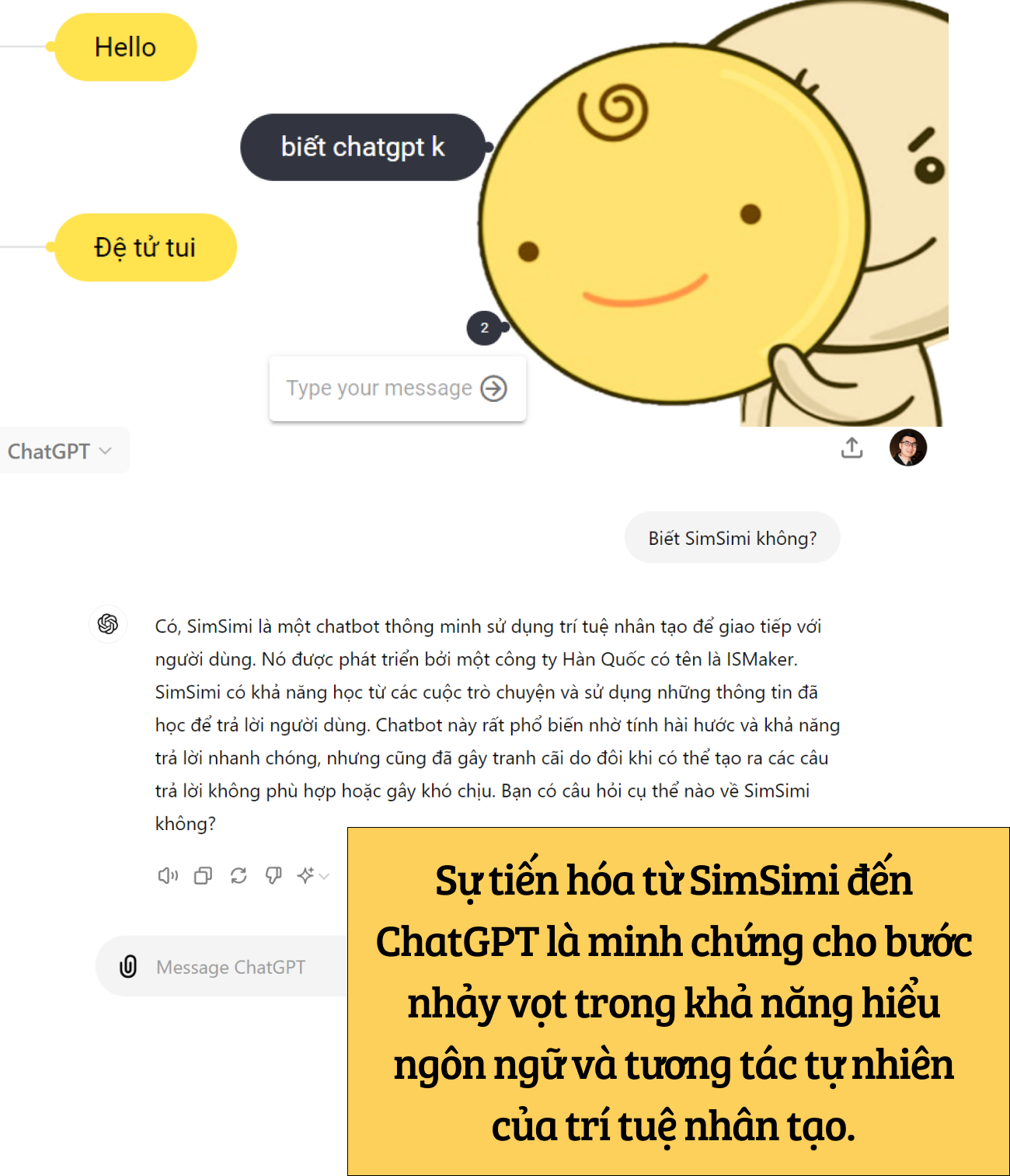 Từ SimSimi đến ChatGPT: Loài người sẽ sớm trở thành một sinh vật vô tri trong con mắt của AI- Ảnh 1.