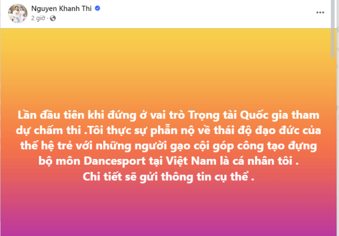 Cực căng: Nữ hoàng dancesport Khánh Thi phẫn nộ đăng đàn tố thái độ đạo đức của thí sinh trẻ tại giải trẻ quốc gia- Ảnh 2.