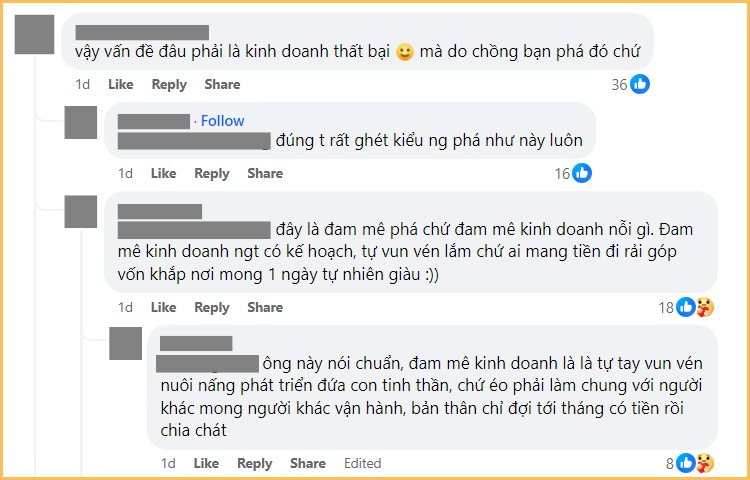 Mê kinh doanh nhưng thiếu nhiệt huyết, thất bại liên tục để vợ phải gồng gánh một mình: Làm chồng như vậy có đáng để phụ nữ tiếp tục đóng vai "hậu phương"?- Ảnh 2.