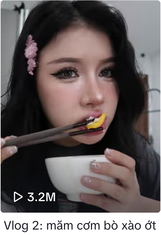 Hot girl hơn 2,6 triệu follow bất ngờ chuyển sang làm mukbang, dân mạng phản ứng: "Định tẩy trắng hả?"- Ảnh 2.