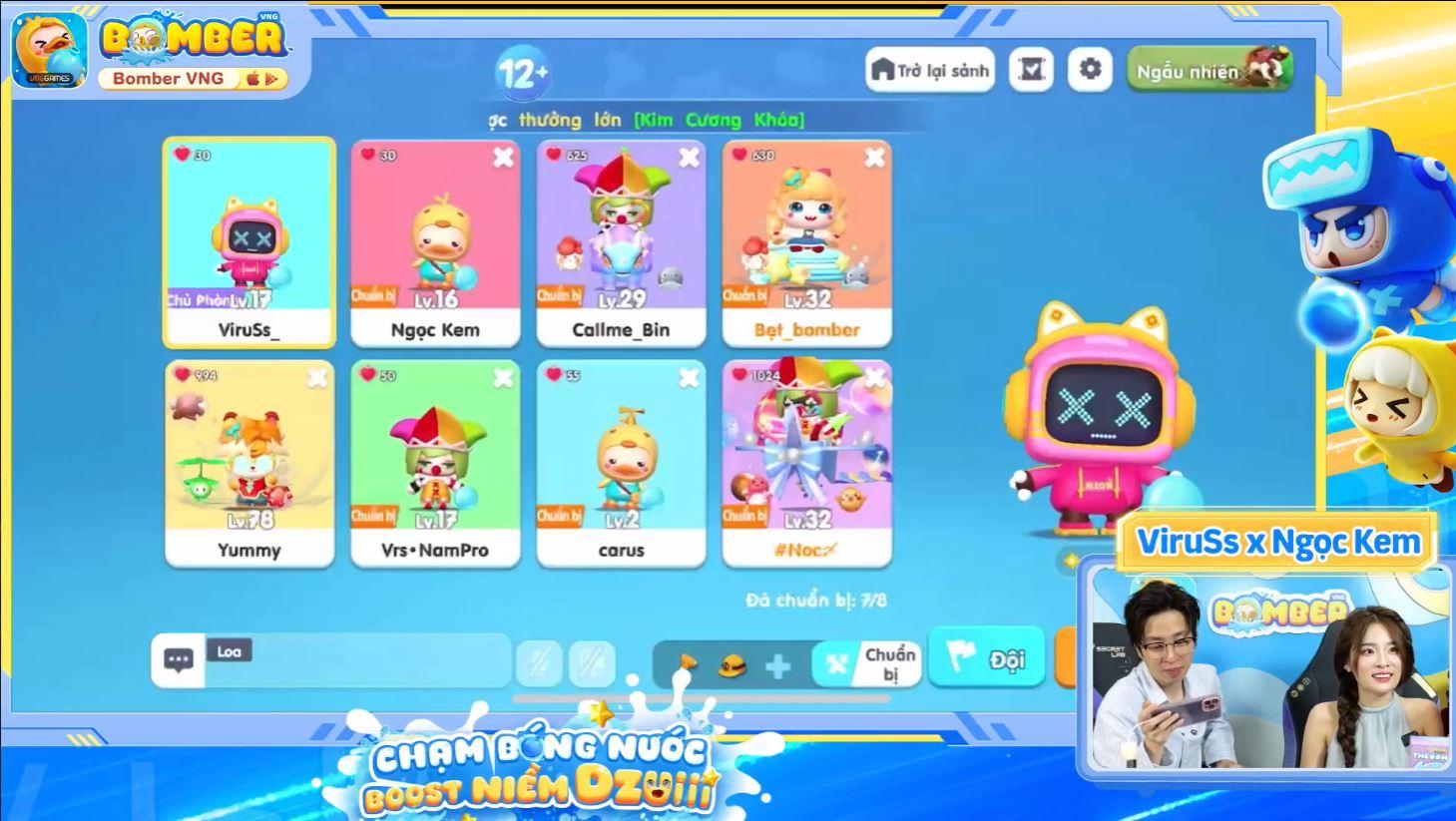 Cặp đôi ViruSs - Ngọc Kem cùng nhau tác chiến, tặng quà cực chất dành cho game thủ Bomber VNG- Ảnh 4.