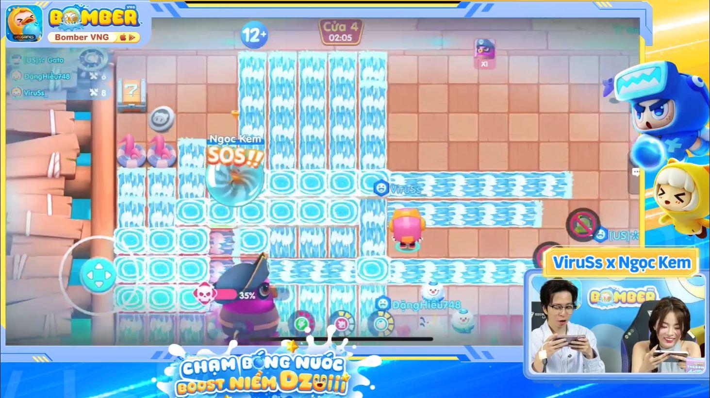 Cặp đôi ViruSs - Ngọc Kem cùng nhau tác chiến, tặng quà cực chất dành cho game thủ Bomber VNG- Ảnh 5.