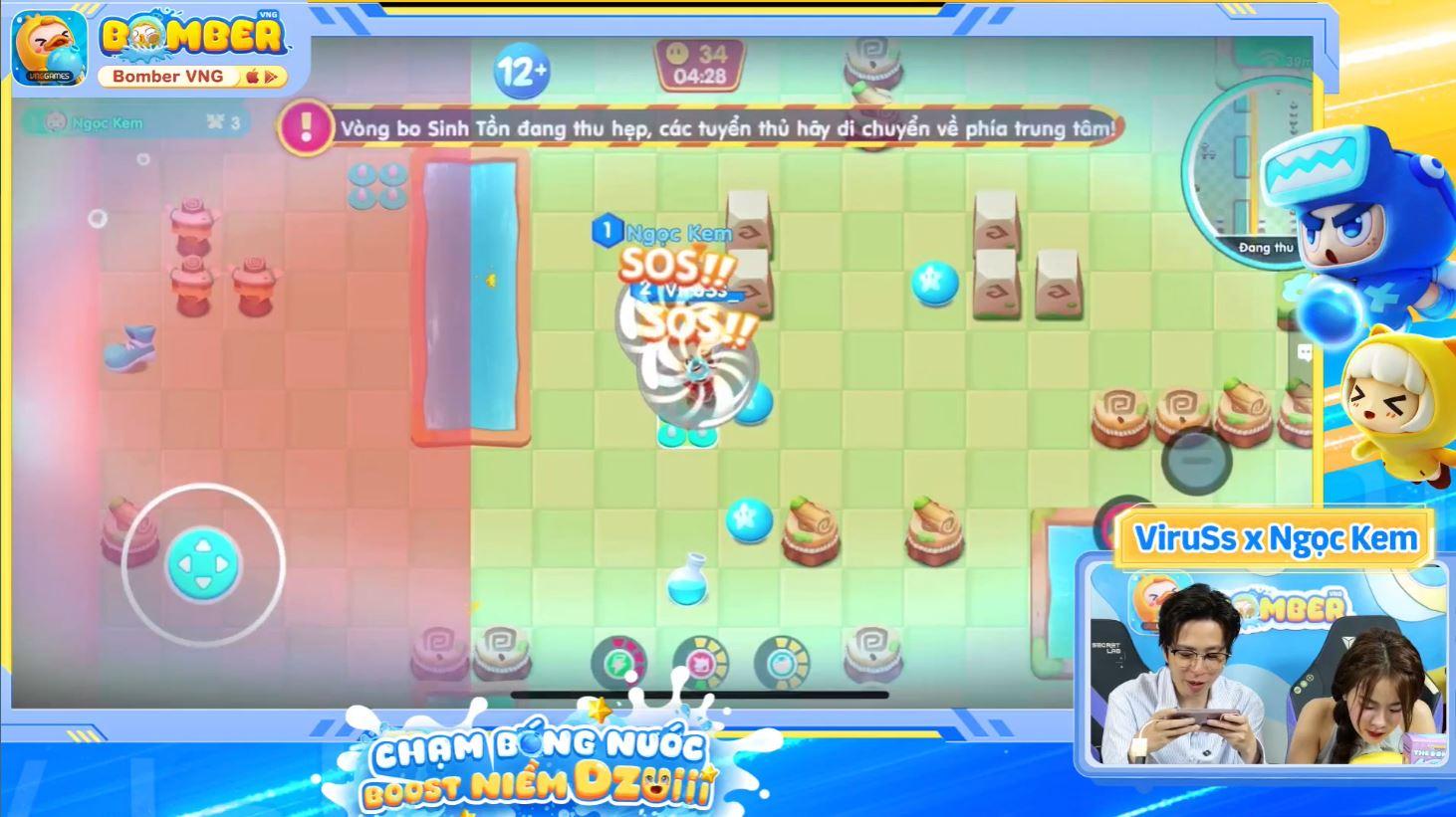 Cặp đôi ViruSs - Ngọc Kem cùng nhau tác chiến, tặng quà cực chất dành cho game thủ Bomber VNG- Ảnh 7.