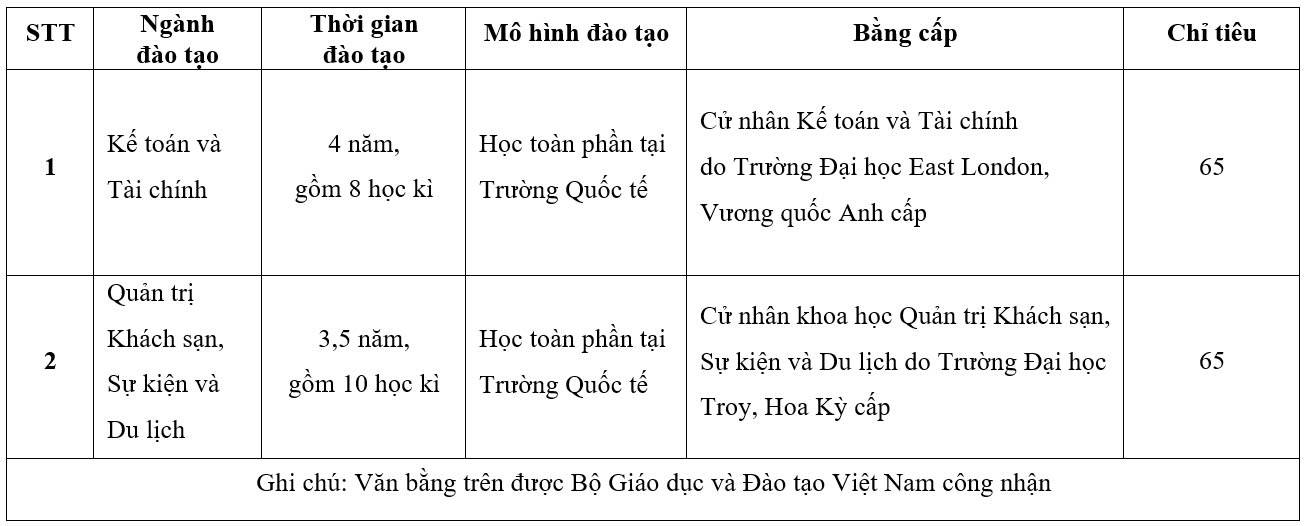 Trường Quốc tế - ĐHQGHN xét tuyển trực tiếp 130 chỉ tiêu vào các chương trình cử nhân do đại học nước ngoài cấp bằng- Ảnh 2.